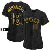 Tucker Barnhart Women's Texas Rangers Black Authentic Snake Skin City Jersey
