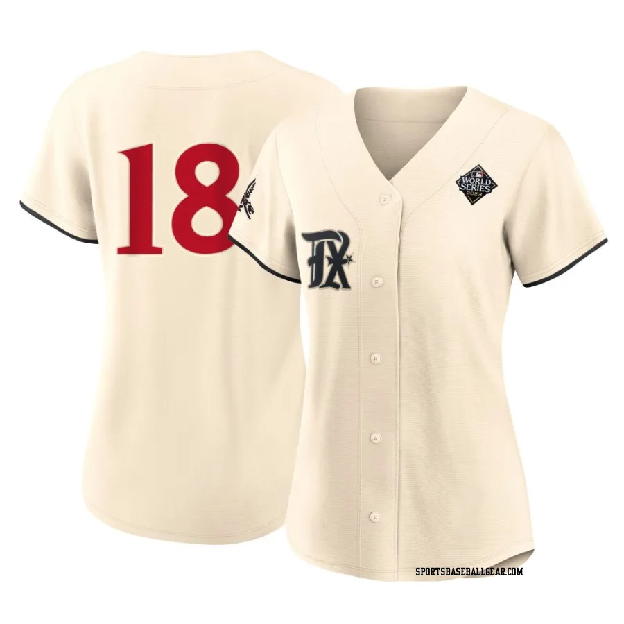 Tucker Barnhart Women's Texas Rangers Cream Replica 2023 City Connect 2023 World Series Jersey