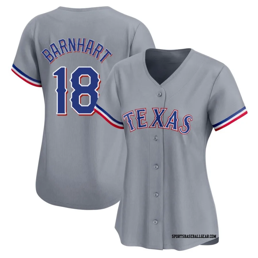 Tucker Barnhart Women's Texas Rangers Gray Limited Away Jersey
