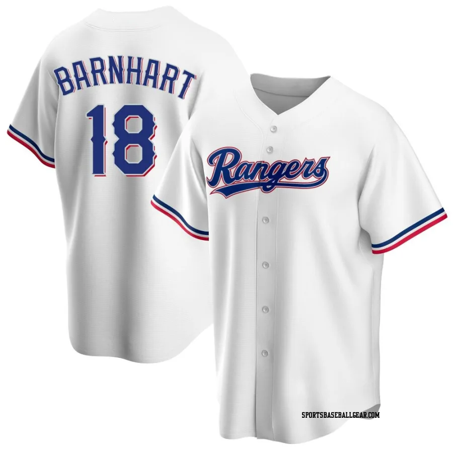 Tucker Barnhart Youth Texas Rangers White Replica Home Jersey