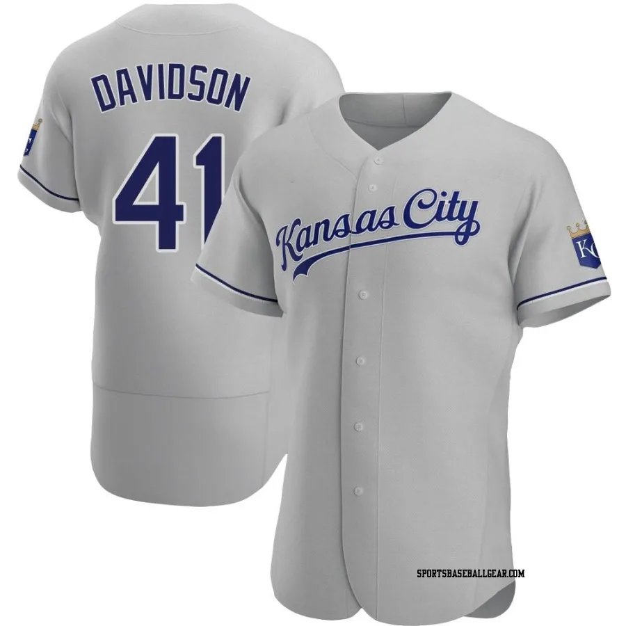 Tucker Davidson Men's Kansas City Royals Gray Authentic Road Jersey