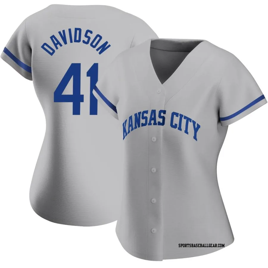 Tucker Davidson Women's Kansas City Royals Gray Authentic 2022 Road Jersey