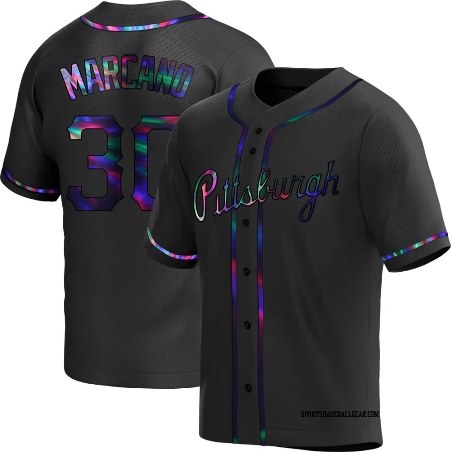 Tucupita Marcano Men's Pittsburgh Pirates Black Holographic Replica Alternate Jersey