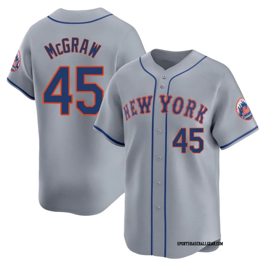 Tug McGraw Men's New York Mets Gray Limited Away Jersey