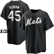 Tug McGraw Youth New York Mets Black/White Replica Jersey