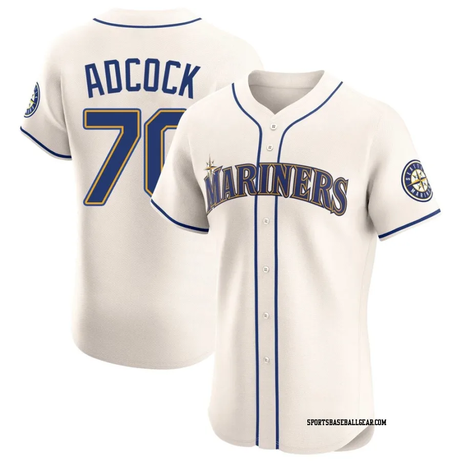 Ty Adcock Men's Seattle Mariners Cream Elite Alternate Jersey