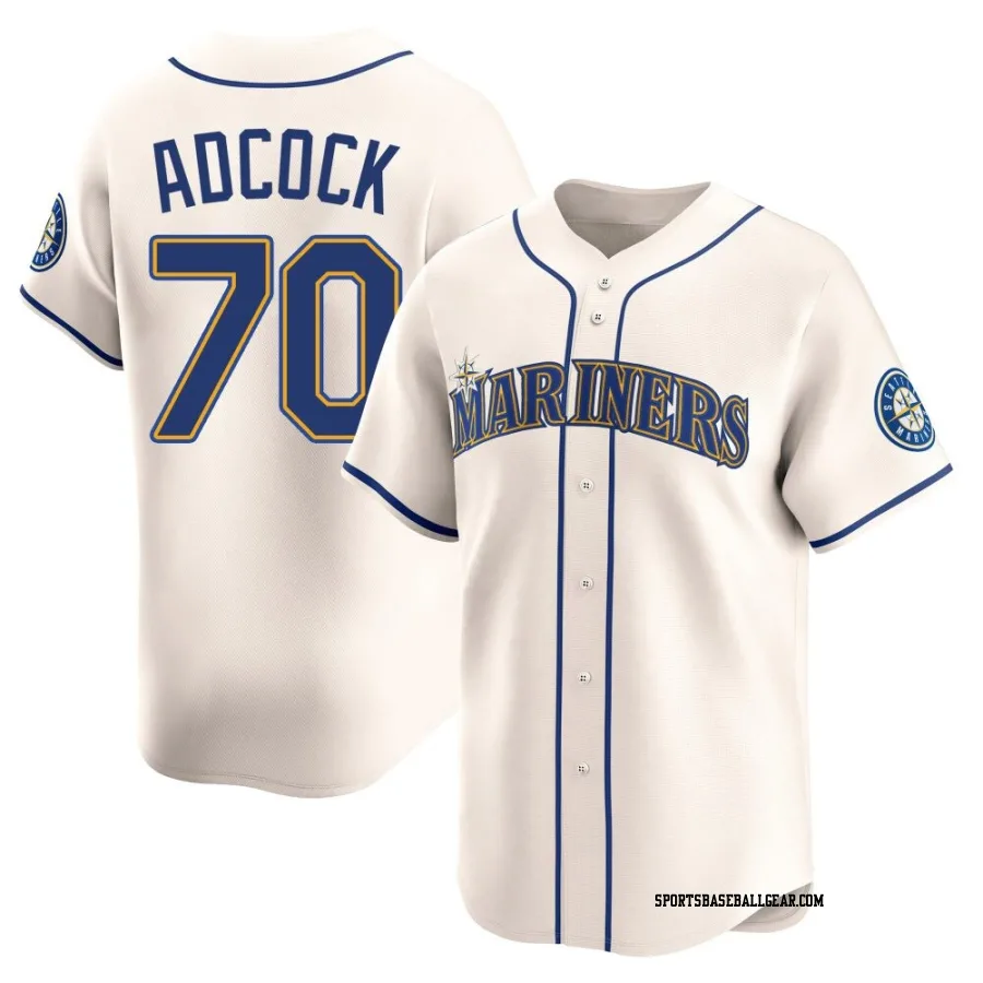 Ty Adcock Men's Seattle Mariners Cream Limited Alternate Jersey