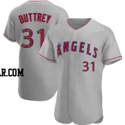 Ty Buttrey Men's Los Angeles Angels Gray Authentic Road Jersey