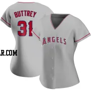 Ty Buttrey Women's Los Angeles Angels Replica Silver Road Jersey