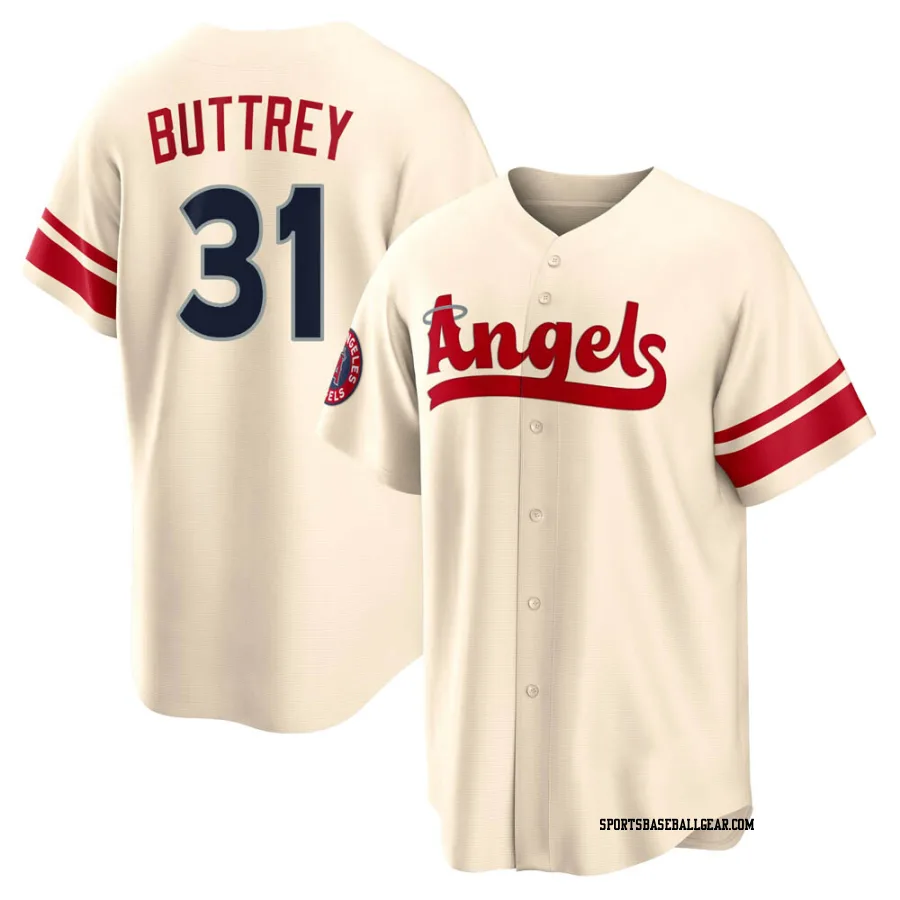 Ty Buttrey Youth Los Angeles Angels Cream Replica 2022 City Connect Jersey