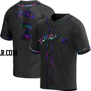 Ty France Men's Toronto Blue Jays Black Holographic Replica Alternate Jersey