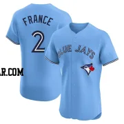Ty France Men's Toronto Blue Jays Blue Elite Powder Alternate Jersey