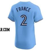 Ty France Men's Toronto Blue Jays Blue Elite Powder Alternate Jersey