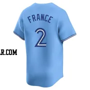 Ty France Men's Toronto Blue Jays Blue Limited Powder Alternate Jersey