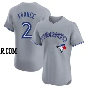 Ty France Men's Toronto Blue Jays Gray Elite Road Jersey