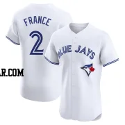 Ty France Men's Toronto Blue Jays White Elite Home Jersey