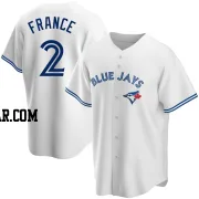 Ty France Men's Toronto Blue Jays White Replica Home Jersey