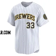 Tyler Alexander Men's Milwaukee Brewers White Limited Alternate Jersey