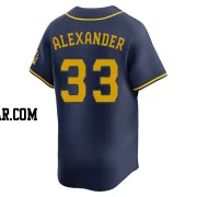 Tyler Alexander Youth Milwaukee Brewers Navy Limited Alternate Jersey