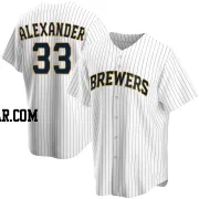 Tyler Alexander Youth Milwaukee Brewers White Replica Home Jersey
