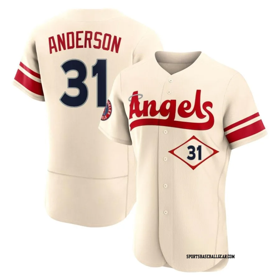 Tyler Anderson Men's Los Angeles Angels Cream Authentic 2022 City Connect Jersey