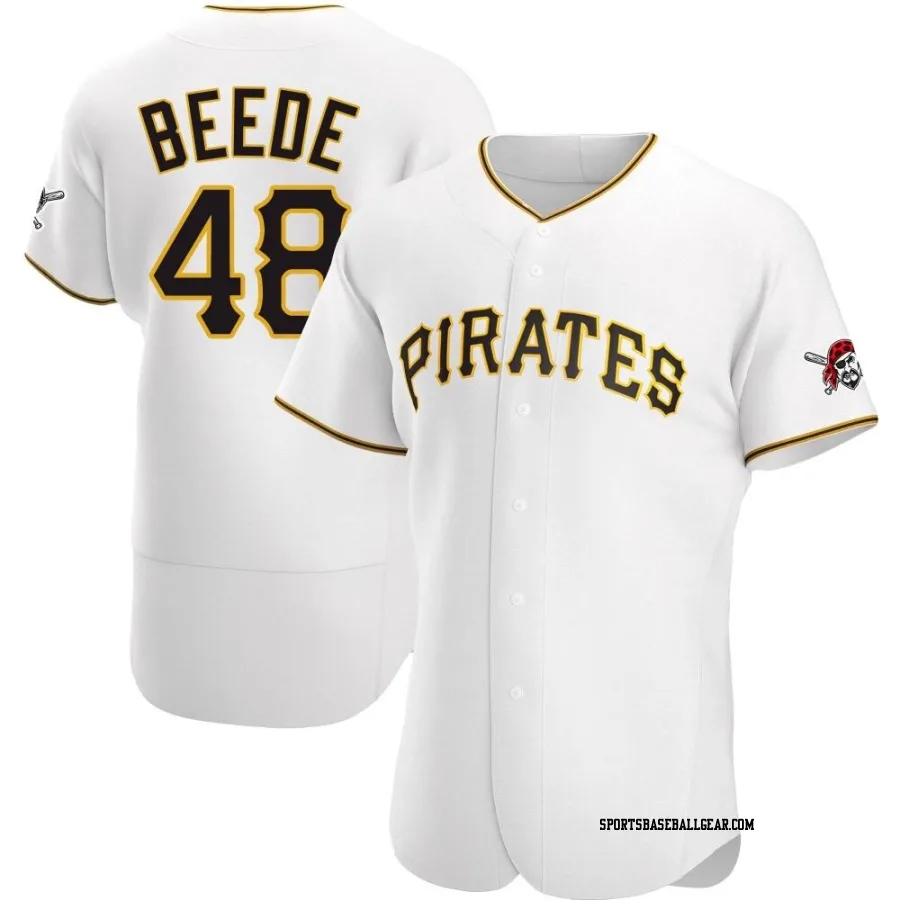 Tyler Beede Men's Pittsburgh Pirates White Authentic Home Jersey