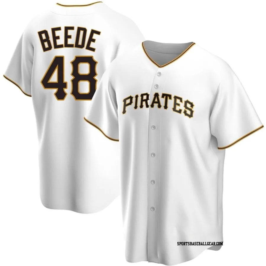 Tyler Beede Men's Pittsburgh Pirates White Replica Home Jersey