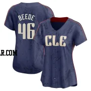 Tyler Beede Women's Cleveland Guardians Navy Limited 2024 City Connect Jersey