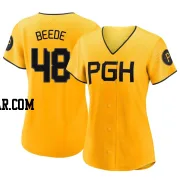 Tyler Beede Women's Pittsburgh Pirates Gold Replica 2023 City Connect Jersey
