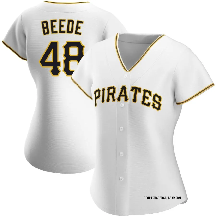 Tyler Beede Women's Pittsburgh Pirates White Replica Home Jersey