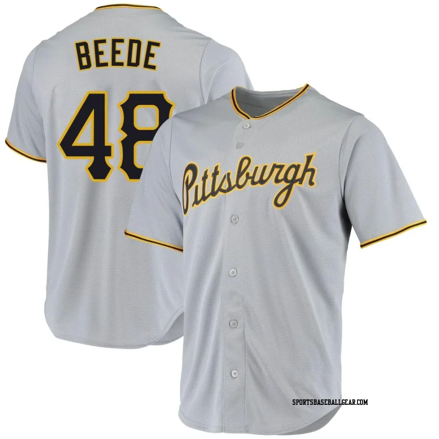 Tyler Beede Youth Pittsburgh Pirates Gray Replica Road Jersey