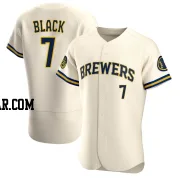 Tyler Black Men's Milwaukee Brewers Cream Authentic Home Jersey
