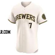 Tyler Black Men's Milwaukee Brewers Cream Elite Home Jersey