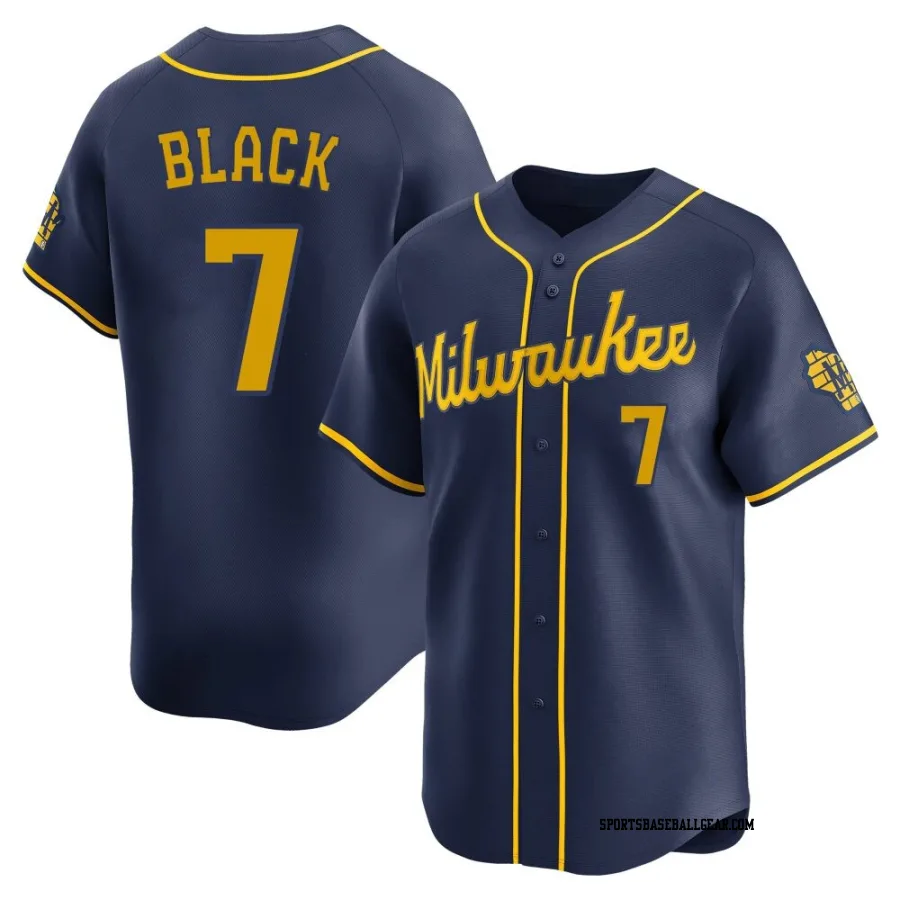 Tyler Black Men's Milwaukee Brewers Navy Limited Alternate Jersey