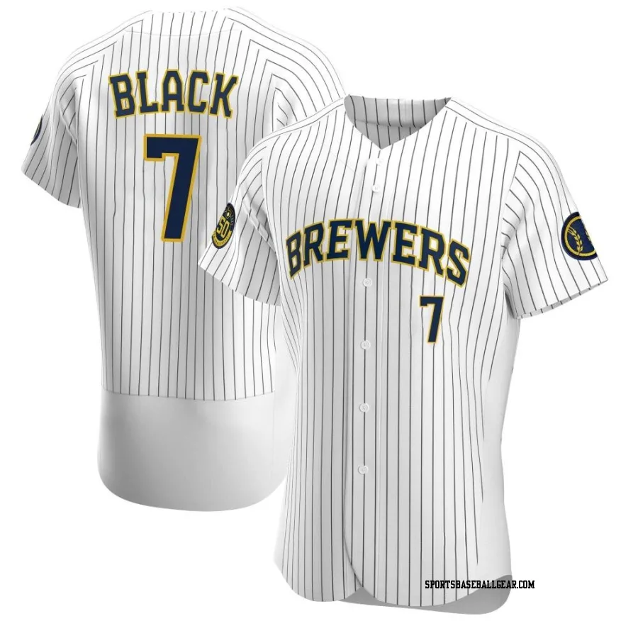 Tyler Black Men's Milwaukee Brewers White Authentic Alternate Jersey
