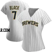 Tyler Black Women's Milwaukee Brewers White/Navy Replica Alternate Jersey