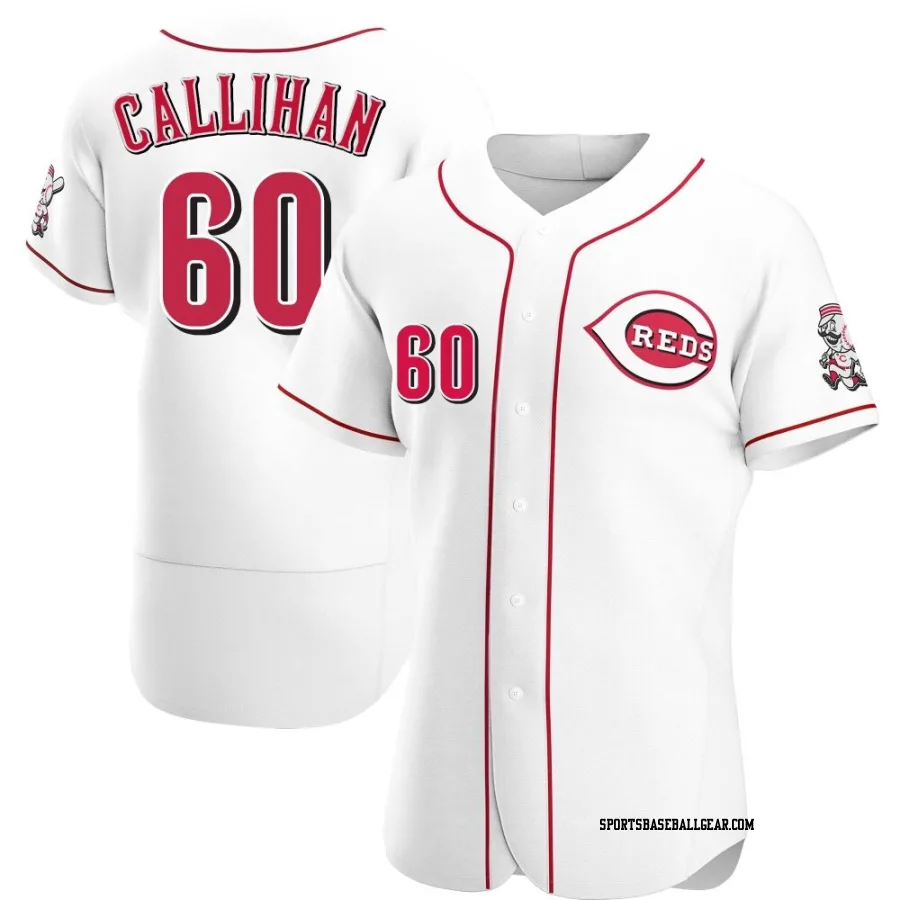 Tyler Callihan Men's Cincinnati Reds White Authentic Home Jersey
