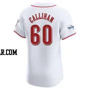 Tyler Callihan Men's Cincinnati Reds White Elite Home Patch Jersey