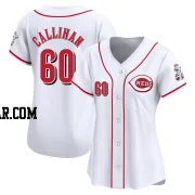 Tyler Callihan Women's Cincinnati Reds White Limited Home Jersey