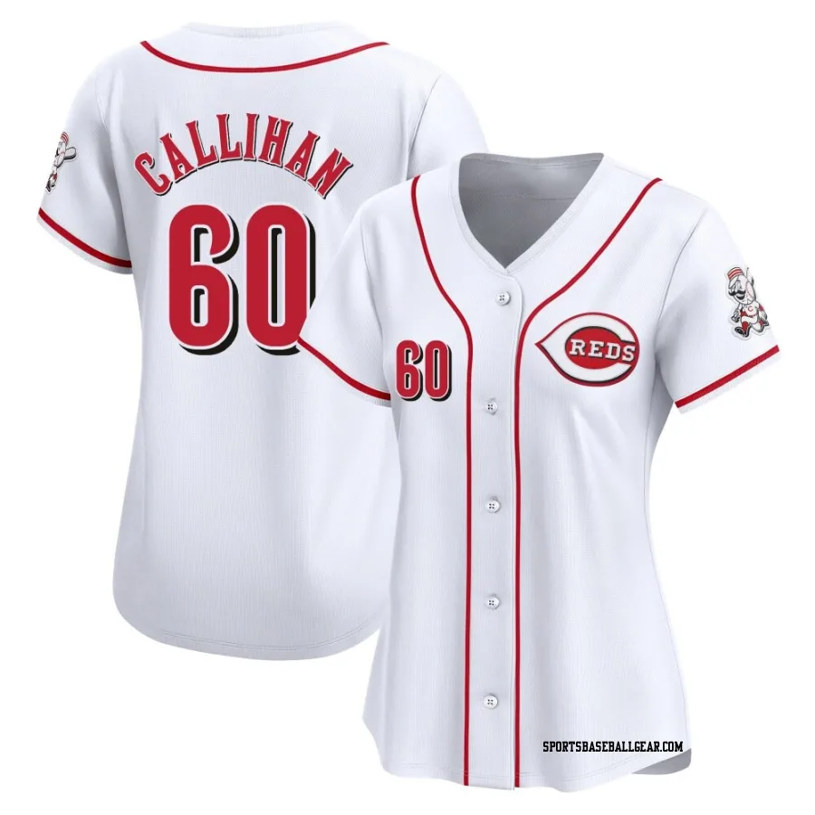 Tyler Callihan Women's Cincinnati Reds White Limited Home Jersey