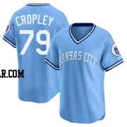Tyler Cropley Men's Kansas City Royals Light Blue Limited Throwback Cooperstown Collection Jersey