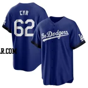 Tyler Cyr Men's Los Angeles Dodgers Royal Replica 2021 City Connect Jersey