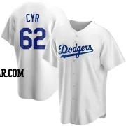 Tyler Cyr Men's Los Angeles Dodgers White Replica Home Jersey