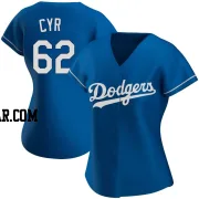 Tyler Cyr Women's Los Angeles Dodgers Royal Authentic Alternate Jersey