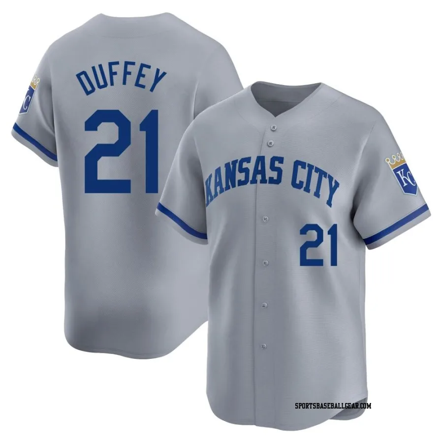 Tyler Duffey Men's Kansas City Royals Gray Limited Away Jersey