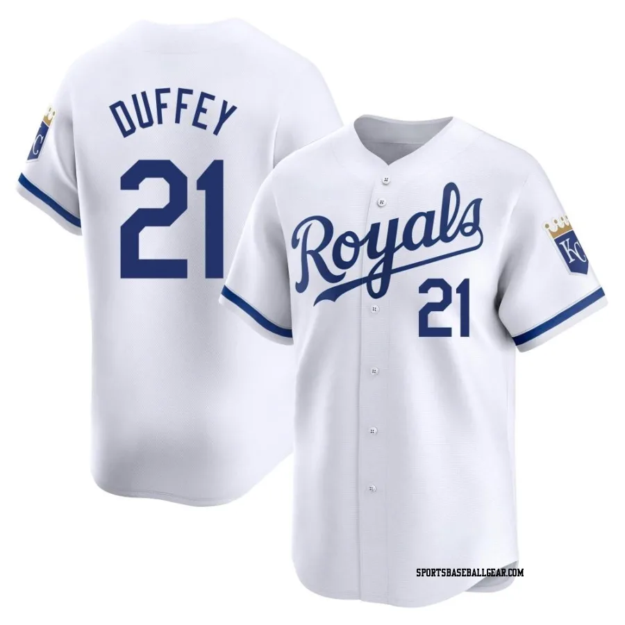 Tyler Duffey Men's Kansas City Royals White Limited Home Jersey