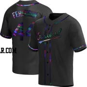 Tyler Ferguson Men's Oakland Athletics Black Holographic Replica Alternate Jersey