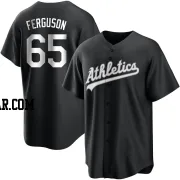 Tyler Ferguson Men's Oakland Athletics Black/White Replica Jersey