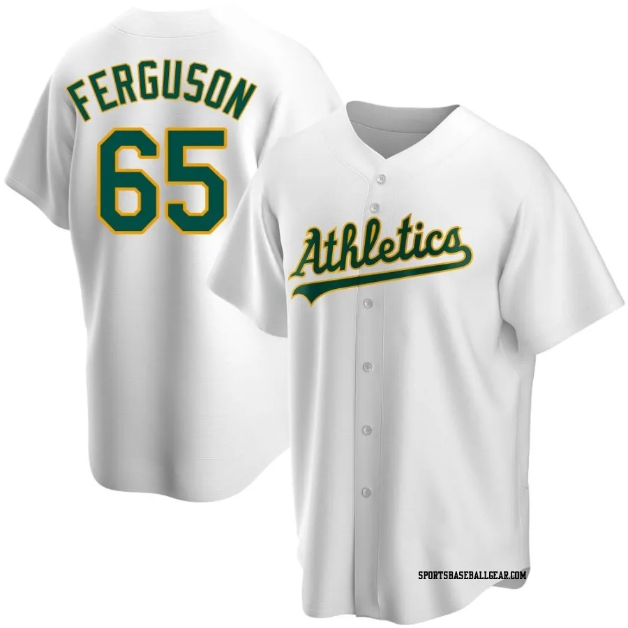 Tyler Ferguson Men's Oakland Athletics White Replica Home Jersey