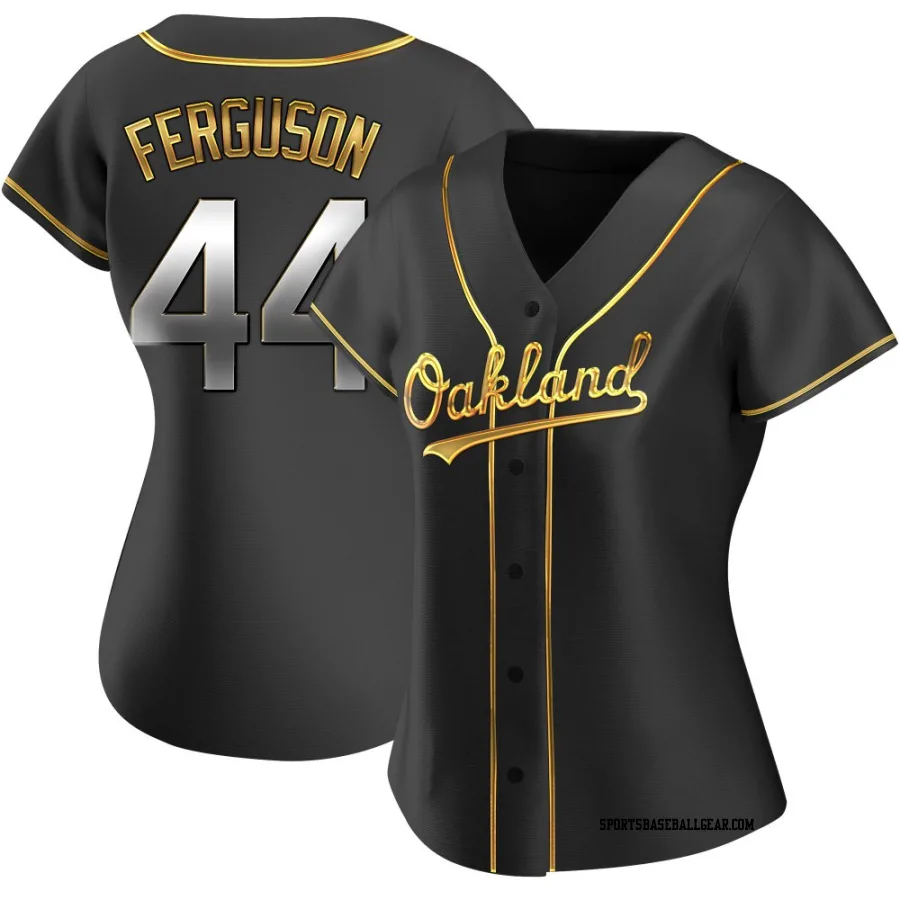 Tyler Ferguson Women's Oakland Athletics Black Golden Replica Alternate Jersey